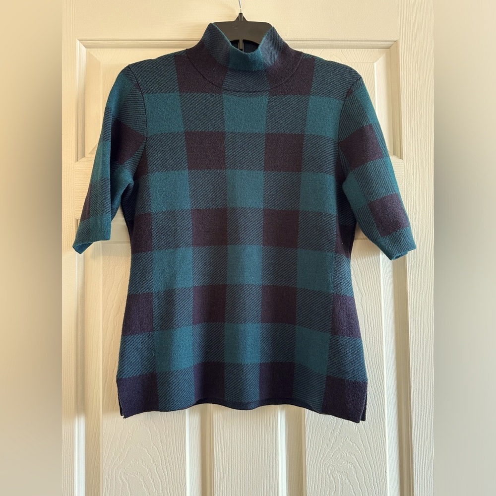 Ann Taylor Short Sleeve Mock Neck Top